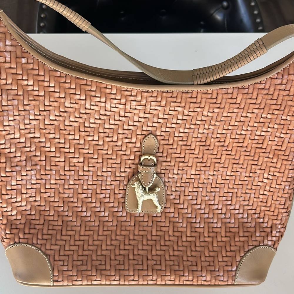 Vintage Barry Kieselstein-Cord Woven Leather Poodle Hobo Bag – Cognac Tan Color - Picture 17 of 17